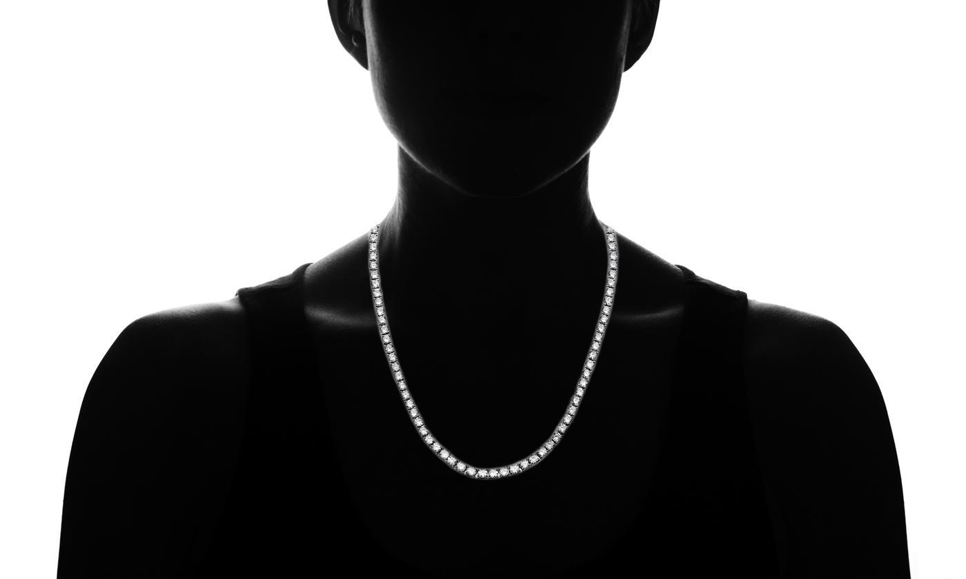 42.00 CTTW Cubic Zirconia Tennis Necklace, , Riakoob Jewelry, Riakoob Jewelry jewelryjewelry deals, swarovski crystal jewelry, groupon jewelry,, jewelry for mom,