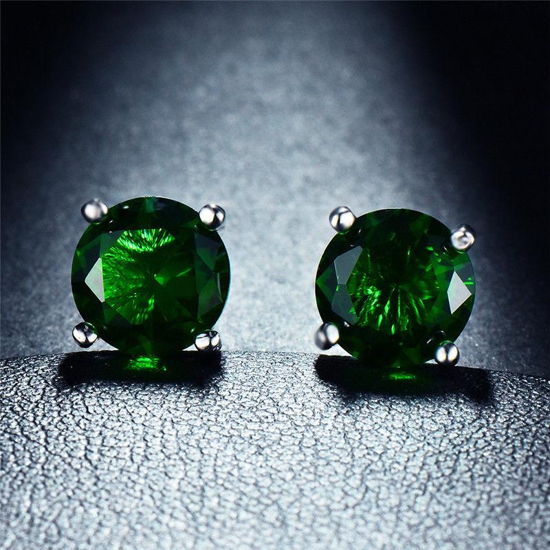Seven Pairs of 8mm Round Earrings with Crystals from SwarovskiITALY Design