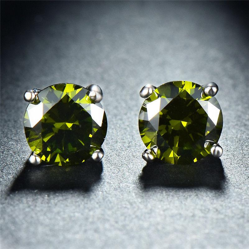 Seven Pairs of 8mm Round Earrings with Crystals from SwarovskiITALY Design