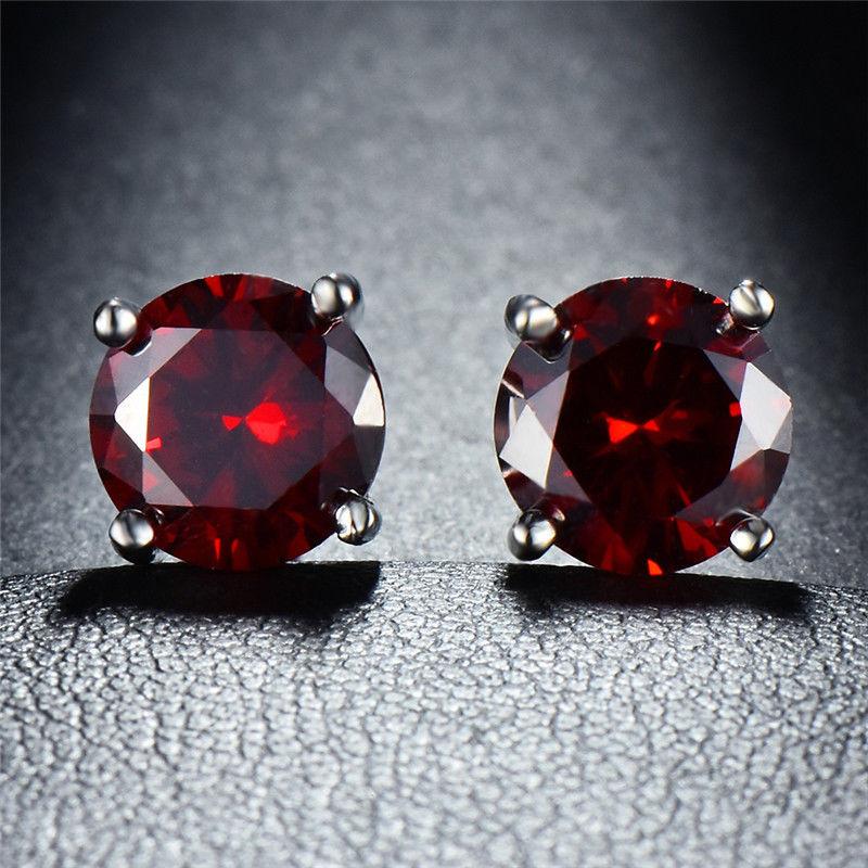 Seven Pairs of 8mm Round Earrings with Crystals from SwarovskiITALY Design