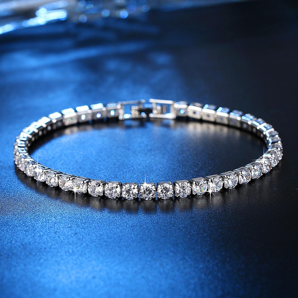 Stud Earrings and Tennis Bracelet Set Made with Swarovski Elements Crystals ITALY Design