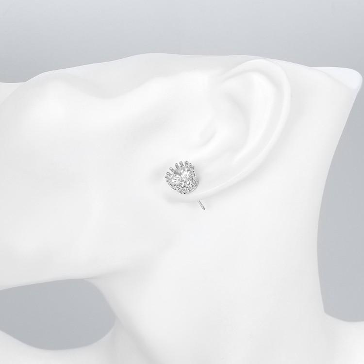 Royal Crown Swarovski Crystal Stud Earrings - Riakoob Jewelry www.goldennycjewelry.com fashion jewelry for women