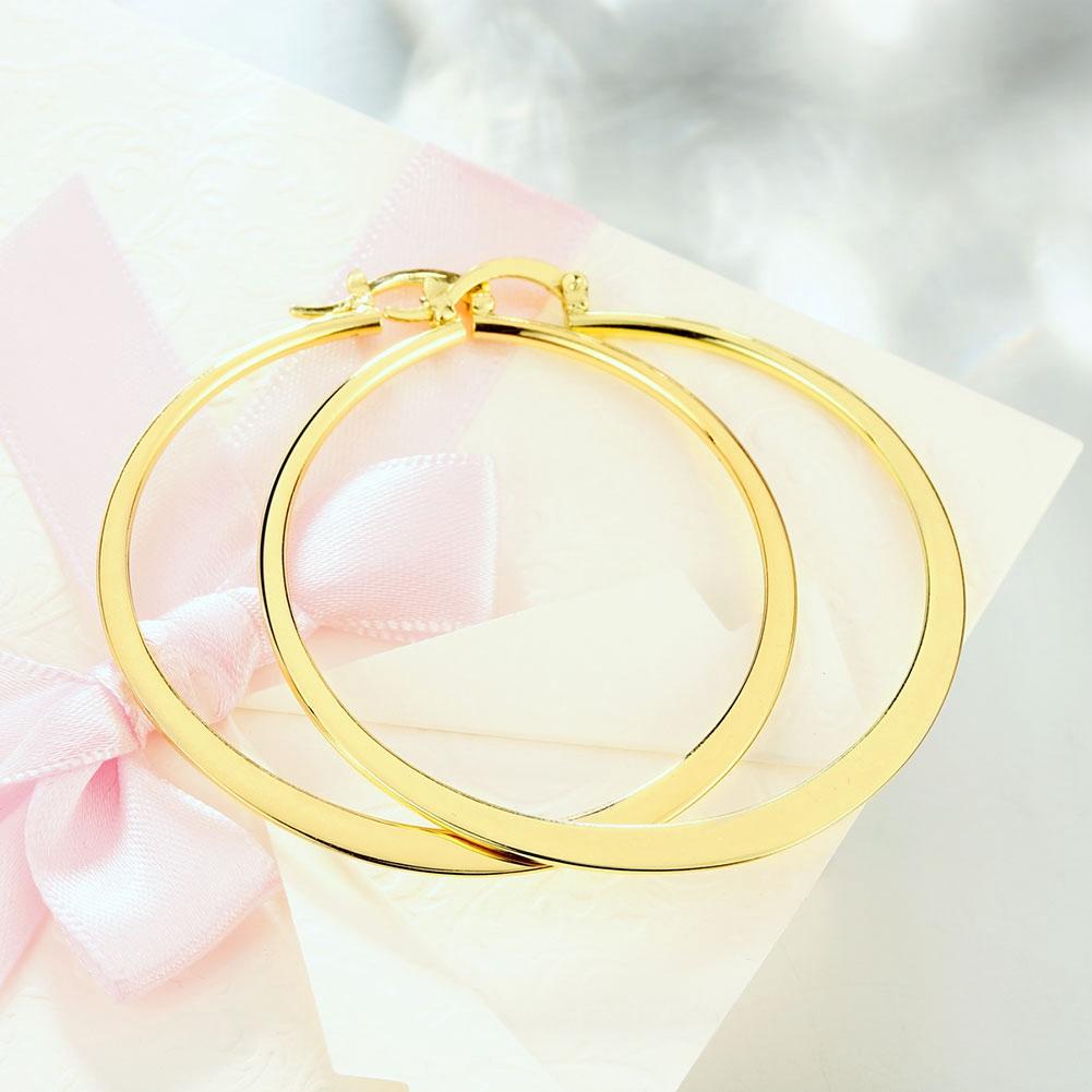 2" Flat Hoop Earrings in Goldtone, Hoop Earring, Riakoob Jewelry, Riakoob Jewelry jewelryjewelry deals, swarovski crystal jewelry, groupon jewelry,, jewelry for mom,