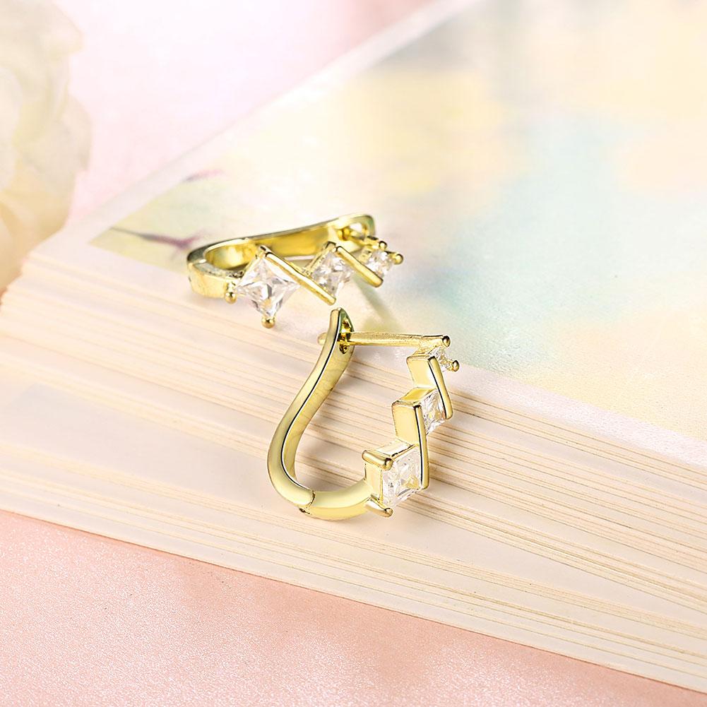 Elements Criss-Cross Clip On Earrings
