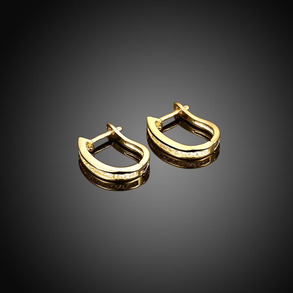 Thin Linin Elements Earrings in Goldtone