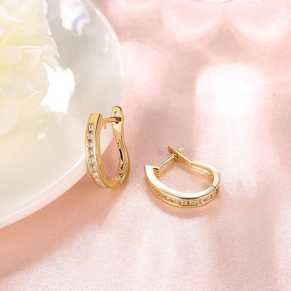 Thin Linin Elements Earrings in Goldtone