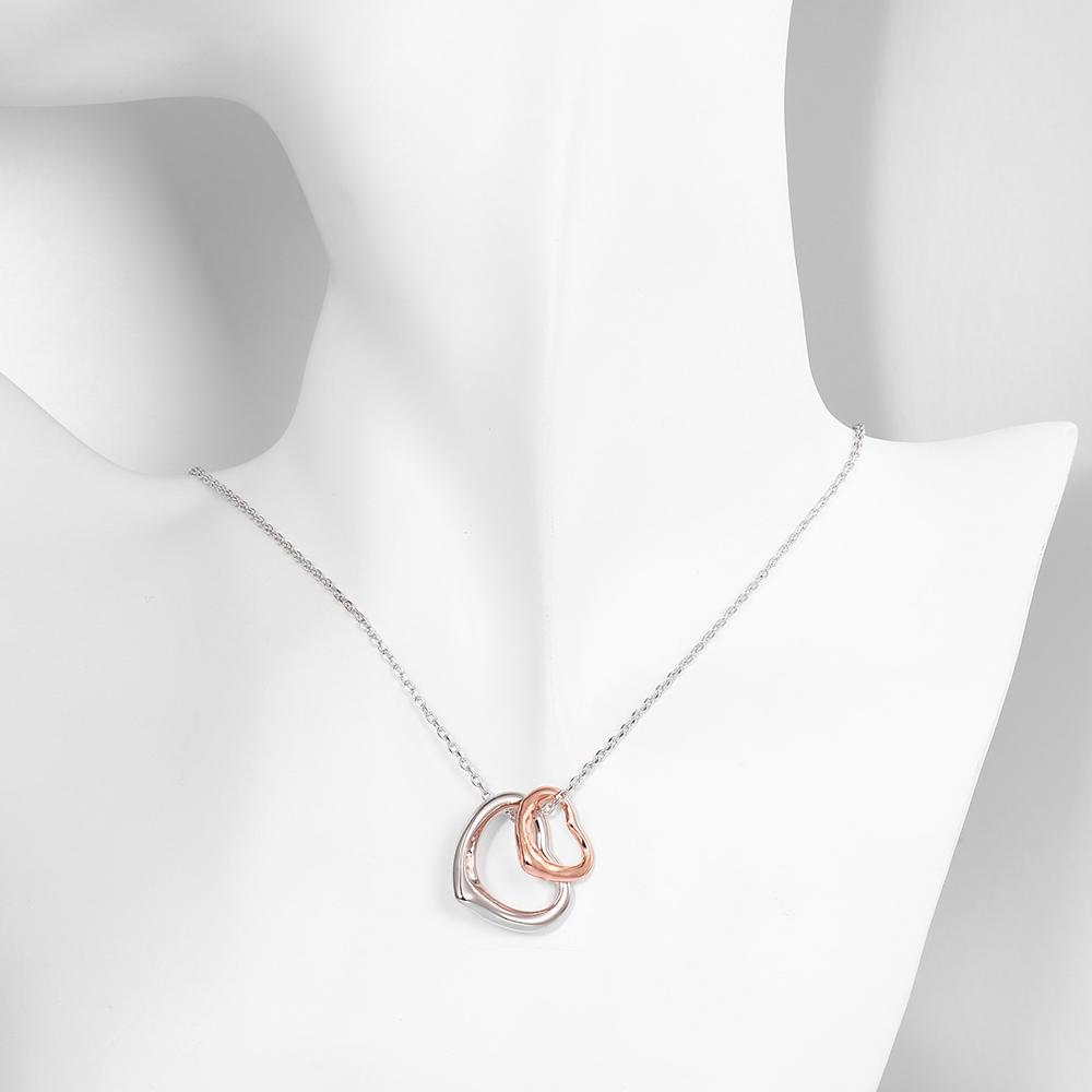 Classic 2 PC Heart Necklace 18", Necklace, Riakoob Jewelry, Riakoob Jewelry jewelryjewelry deals, swarovski crystal jewelry, groupon jewelry,, jewelry for mom,