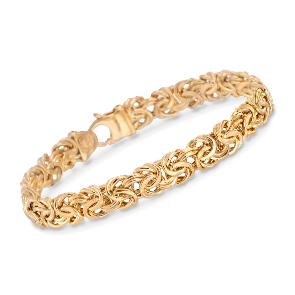 Goldtone Tone Milan Inspired Thick Cut Chain Link Bracelet