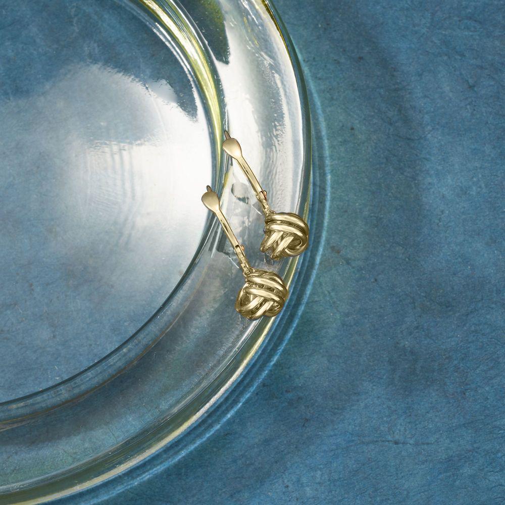 Mesh Leverback Twist Drop in Goldtone