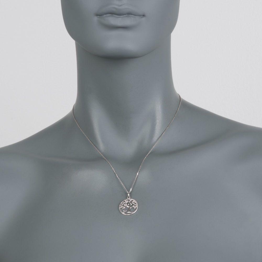 Praying to the Tree of Life Necklace in Silvertone