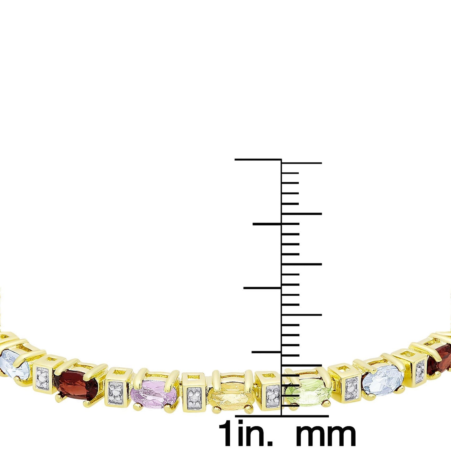 Vivid Luxe Oval Cut Multi-Stoned Infinity Design Silver Plated Bracelet - Multiple Options ITALY Design
