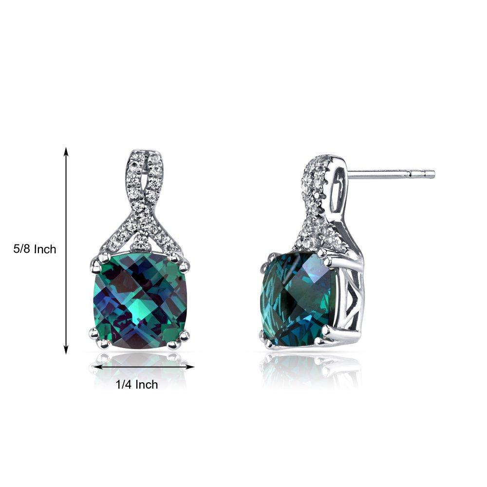 2.00 CT Cushion Cut Amazonite Blue Stud Earring in Silvertone, Earring, Riakoob Jewelry, Riakoob Jewelry jewelryjewelry deals, swarovski crystal jewelry, groupon jewelry,, jewelry for mom,