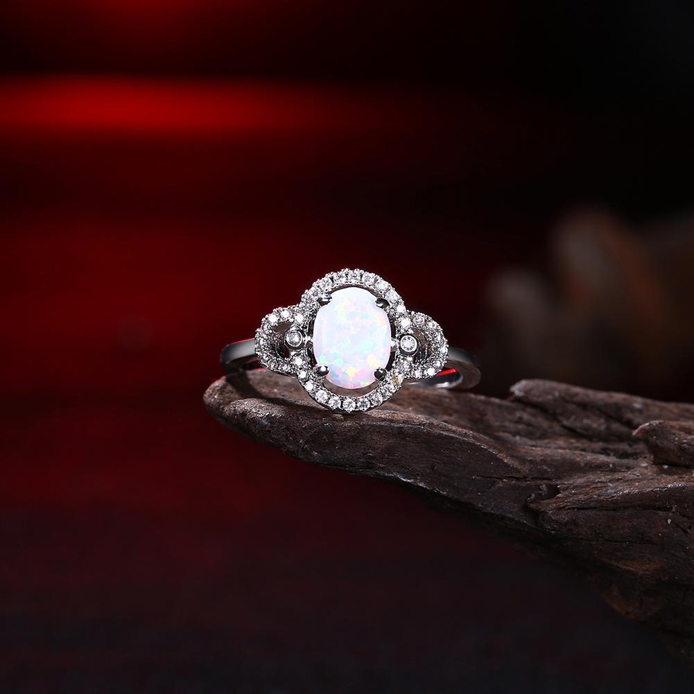 4.50 CTTW Oceanic Opal Pav'e Circular Classic Ring in Silvertone, , Riakoob Jewelry, Riakoob Jewelry jewelryjewelry deals, swarovski crystal jewelry, groupon jewelry,, jewelry for mom,