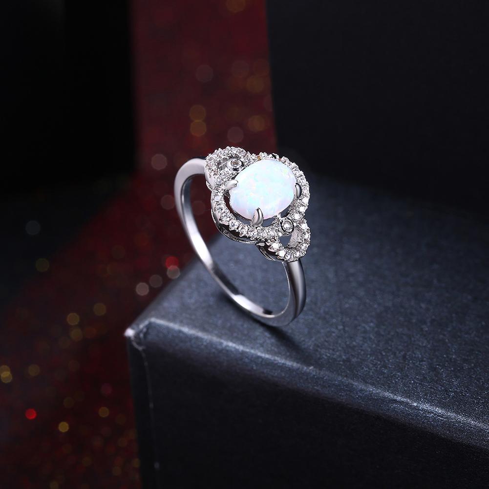 4.50 CTTW Oceanic Opal Pav'e Circular Classic Ring in Silvertone, , Riakoob Jewelry, Riakoob Jewelry jewelryjewelry deals, swarovski crystal jewelry, groupon jewelry,, jewelry for mom,