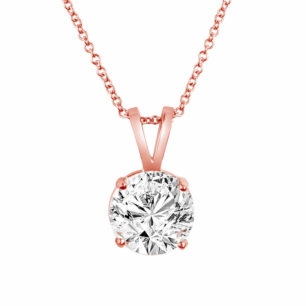3 CTTW Round Necklace and Earrings Set Made with Crystals by Riakoob Jewelry