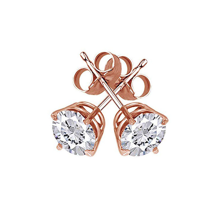Elements Round Stud Earrings in Goldtone