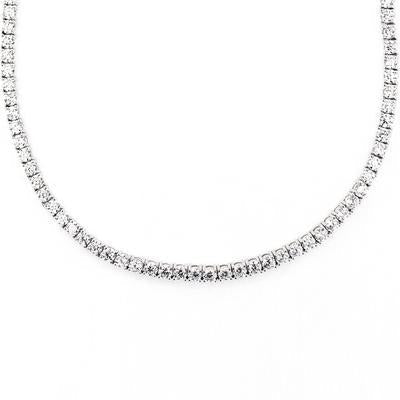 3mm Tennis Necklace with Swarovski Crystals in Silvertone, Necklace, Riakoob Jewelry, Riakoob Jewelry jewelryjewelry deals, swarovski crystal jewelry, groupon jewelry,, jewelry for mom,