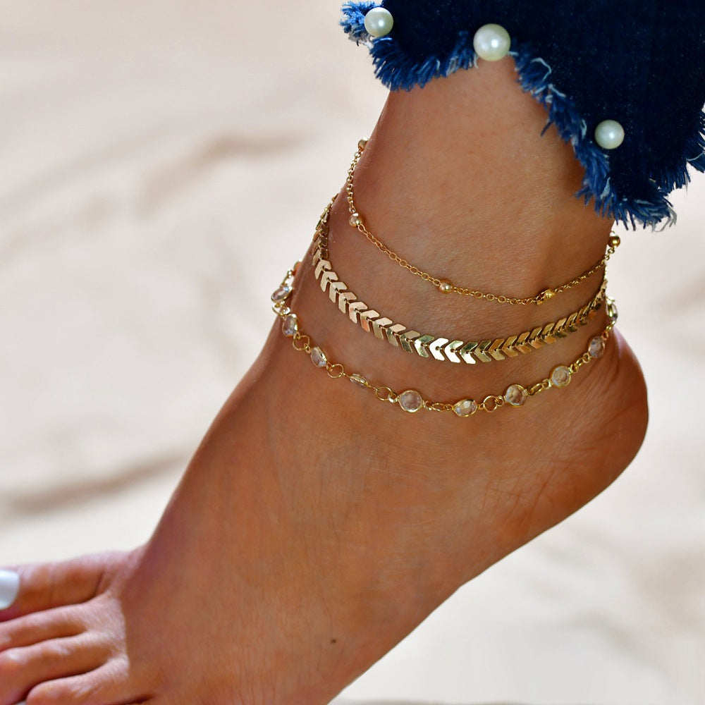 Women's Summer Anklet in Goldtone 18+ Styles Available to Chose From