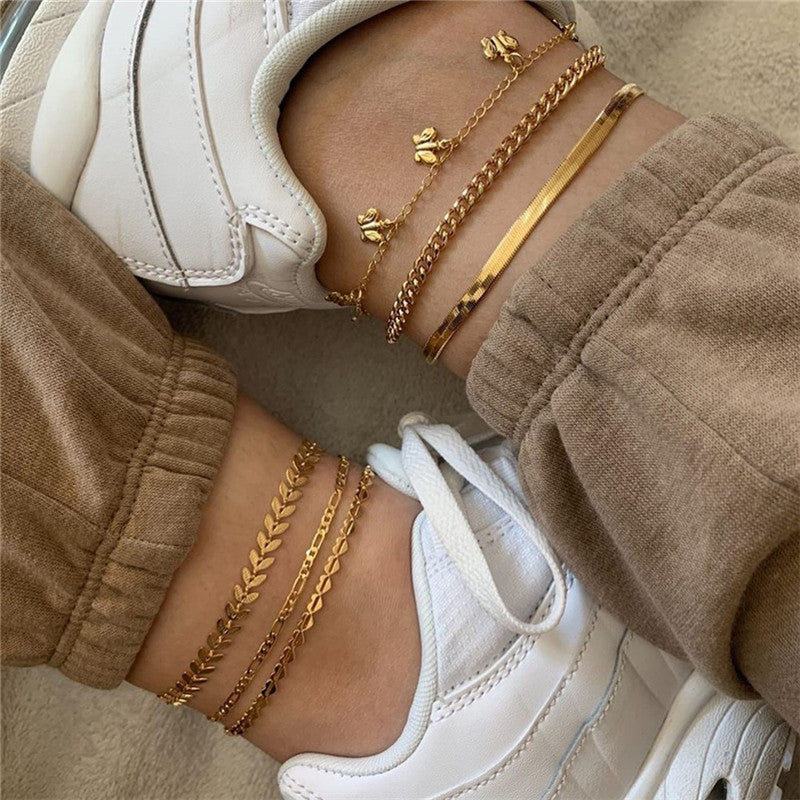 Women's Summer Anklet in Goldtone 18+ Styles Available to Chose From