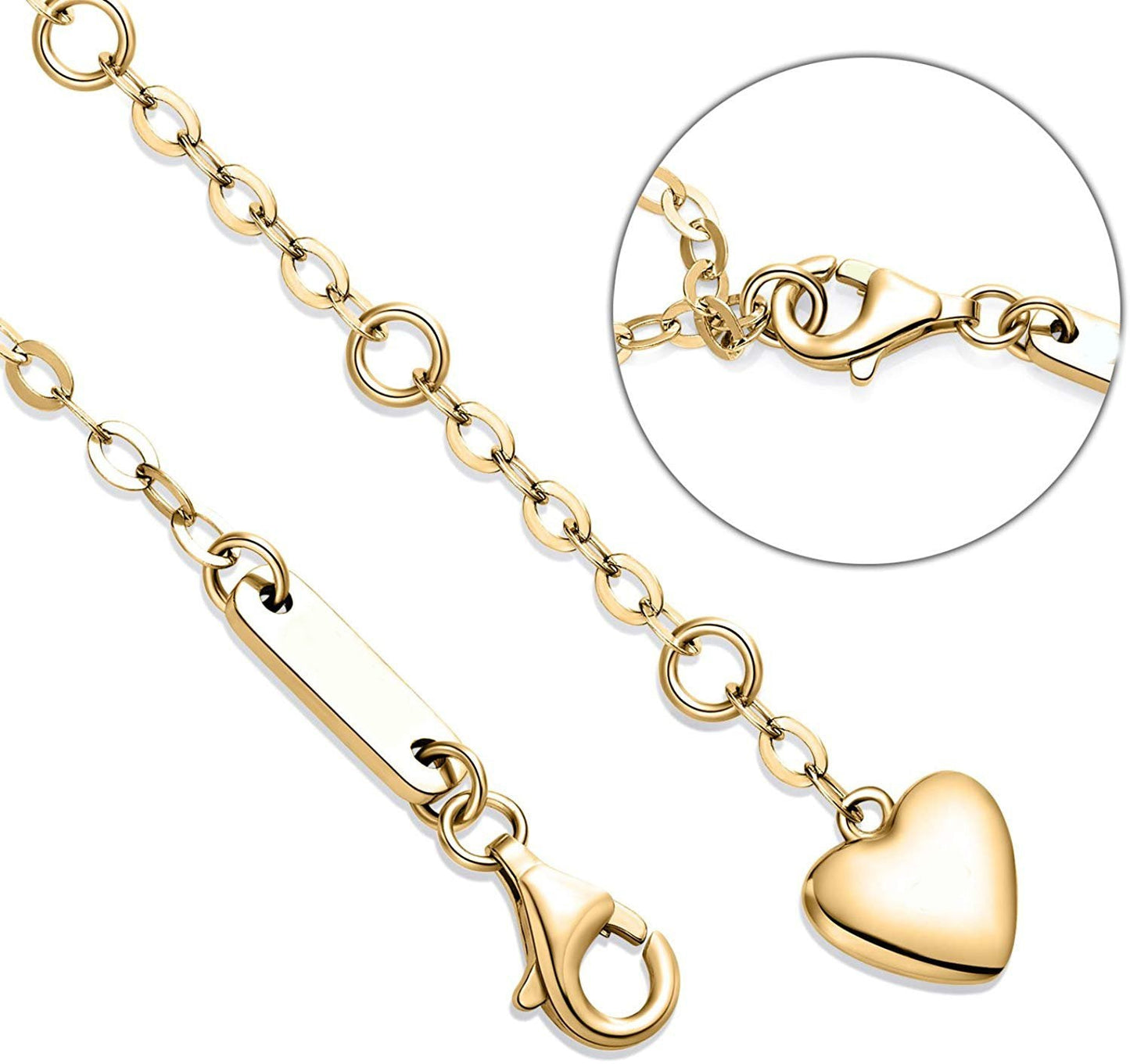 White Elements Infinite Pendant Chain Bracelet in Goldtone Tone
