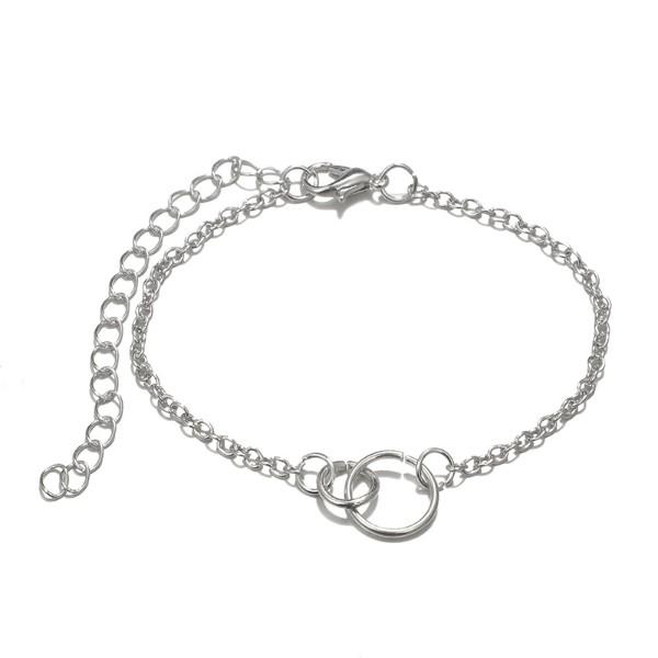 5 Piece Pav'e Loveknot Bracelet Silver Set
