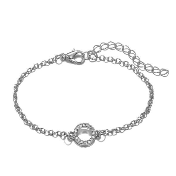 5 Piece Pav'e Loveknot Elements Pav'e Bracelet Silver Set ITALY Design
