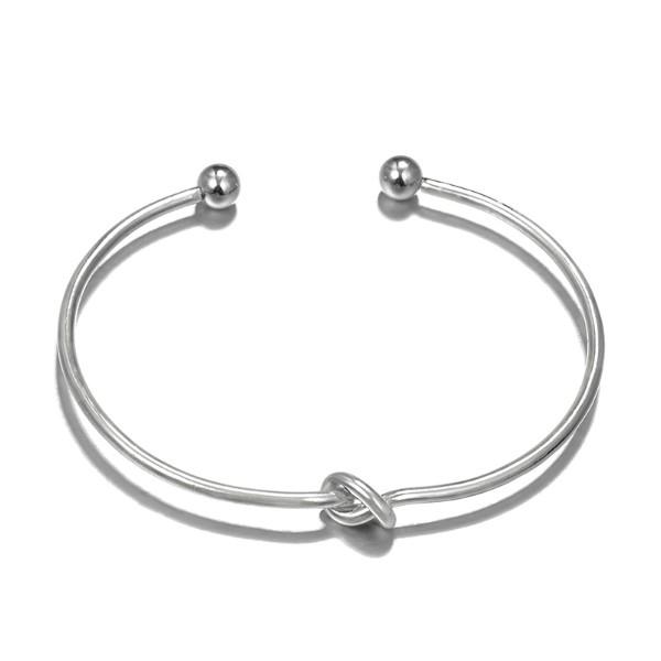 5 Piece Pav'e Loveknot Elements Pav'e Bracelet Silver Set ITALY Design