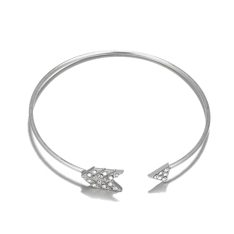 14K White Gold Tone Love Knot Circular Minimalist Bracelet Sets