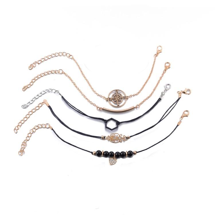 Searching For The Stars Black Marble 5 Piece Bracelet ITALY Design