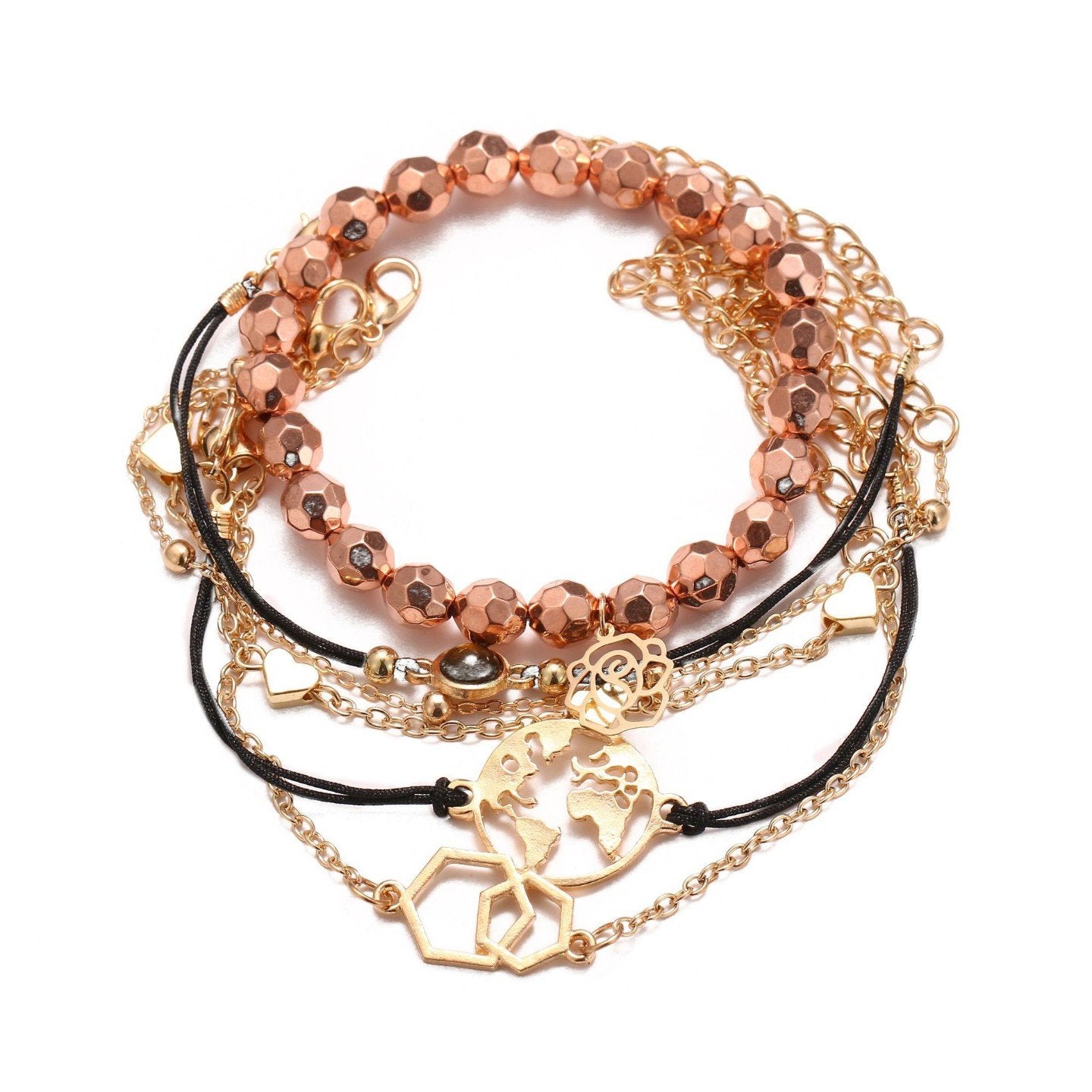 Chemist Around the World Rose Gold 6 Piece Set ITALY Design