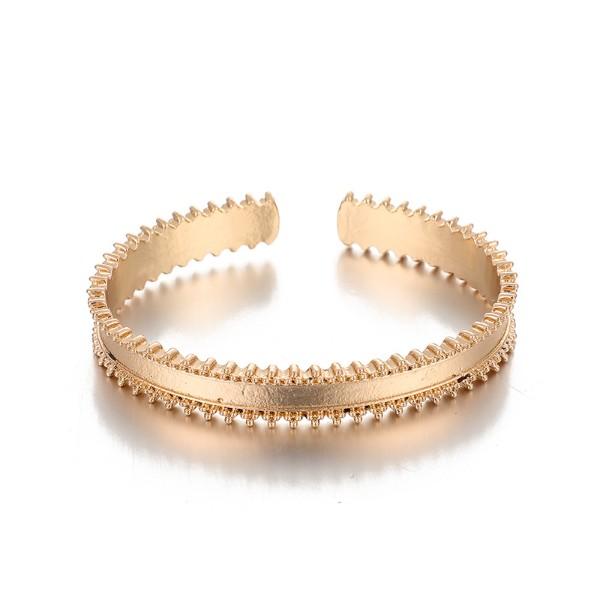 White Crystal Celestial 4 PC Bangle Set in Goldtone ITALY Design