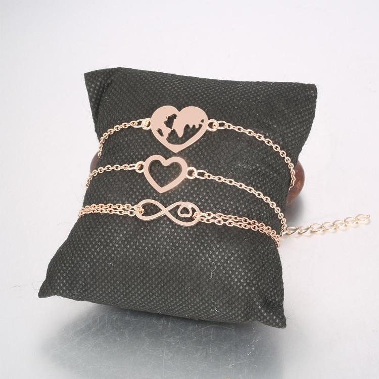 Love & Peace in the World Rose Gold 3 Piece Set ITALY Design