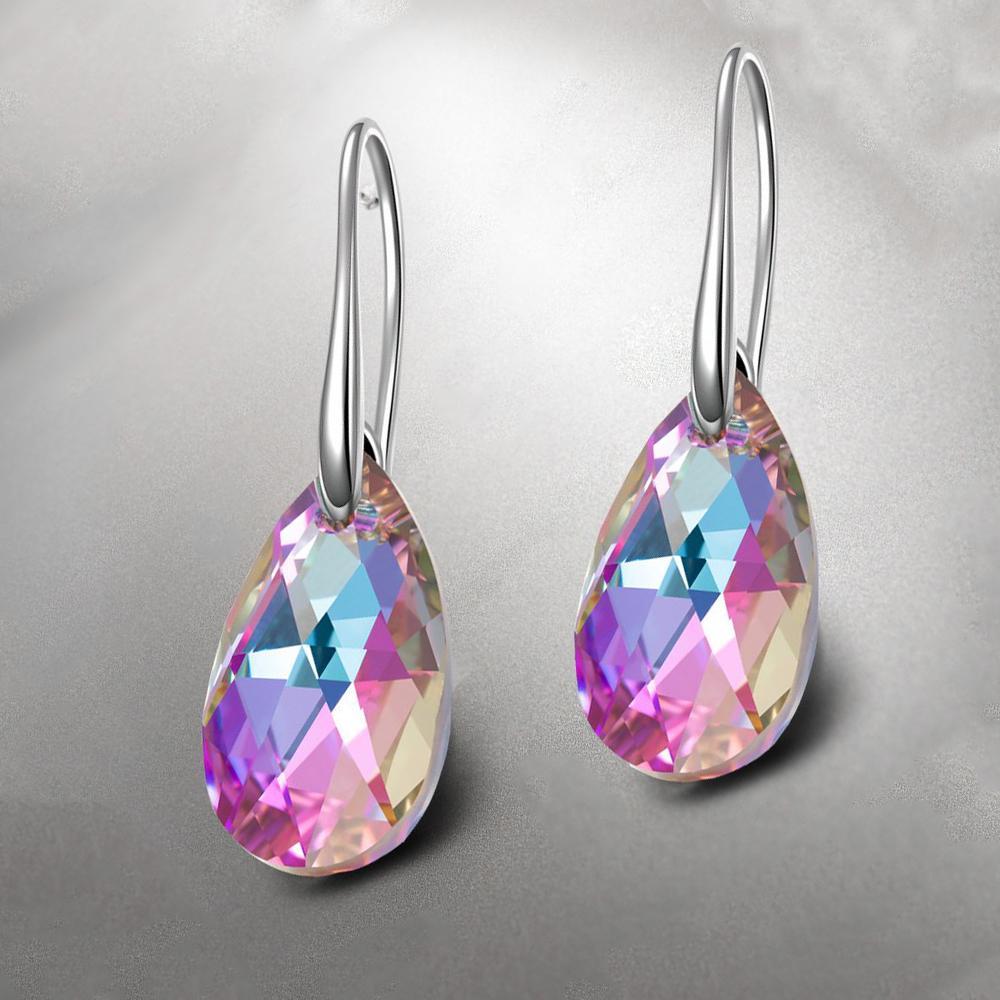 Vivid Light Crystal Drop Earring ITALY Design