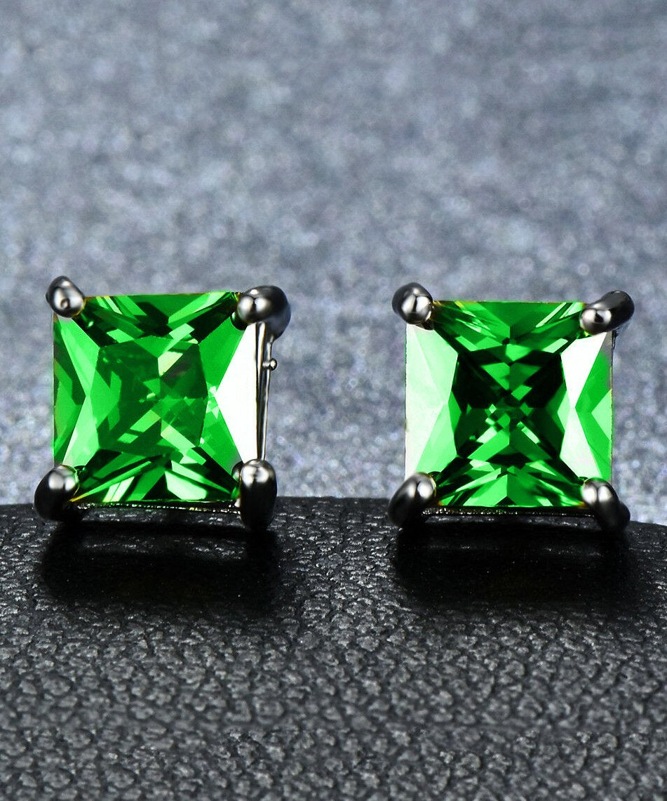 5 Piece Assorted Earring Set made With Crystals with Luxe Box - Emerald ITALY Design