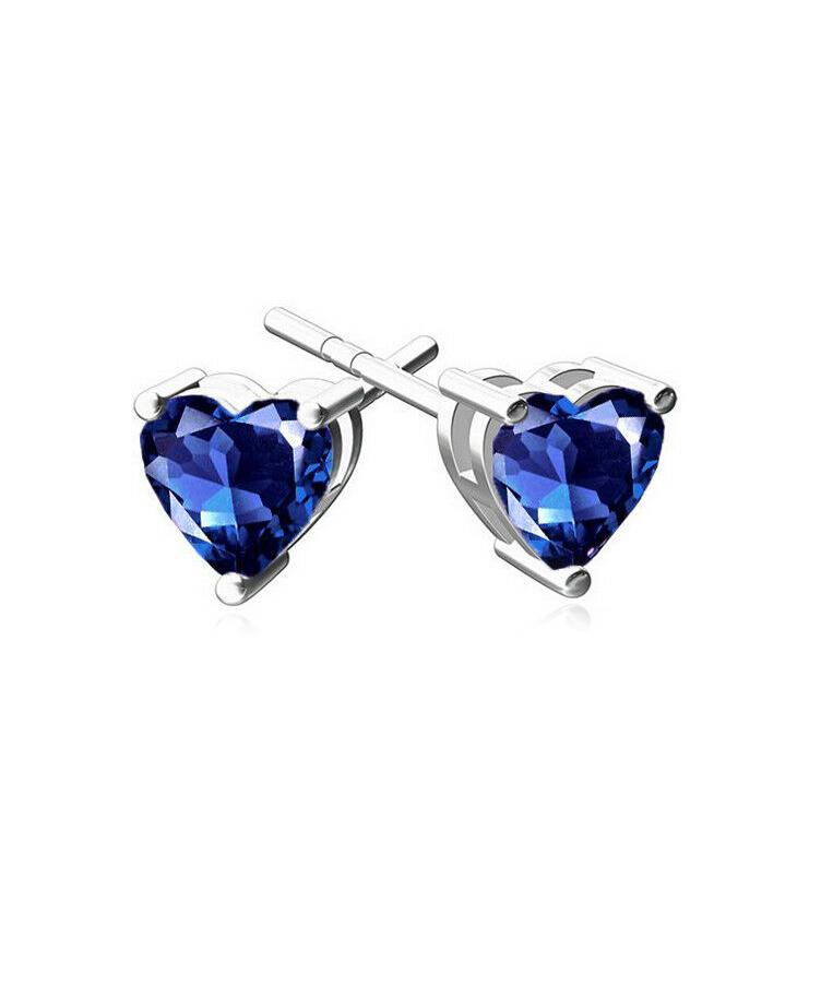 5 Piece Assorted Earring Set made With Crystals with Luxe Box - Sapphire ITALY Design