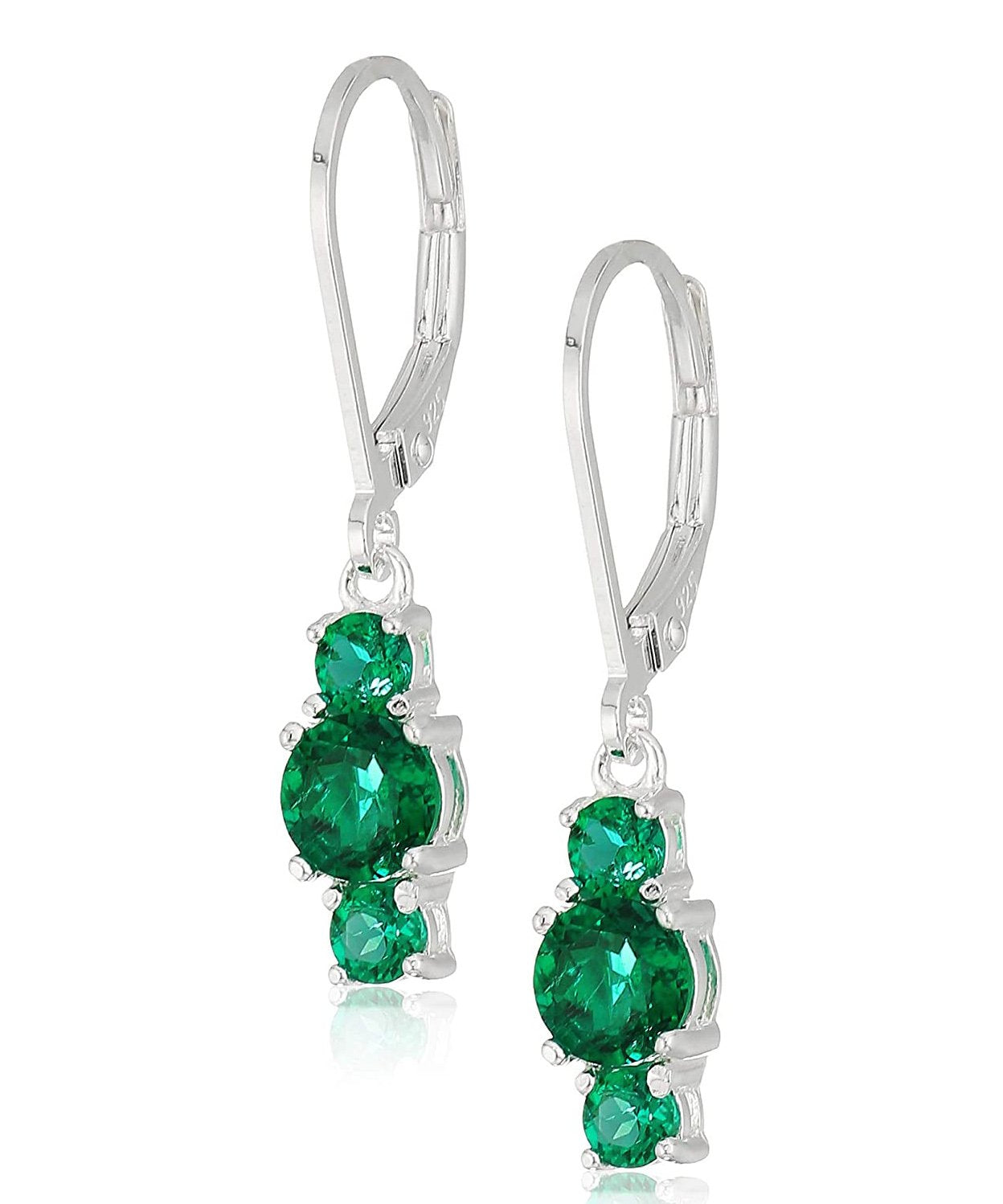 5 Piece Assorted Earring Set made With Crystals with Luxe Box - Emerald ITALY Design