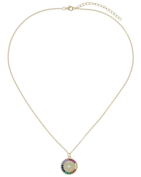 Rainbow Luxe Elements Pendant Necklaces in Goldtone (Multiple Options) ITALY Design