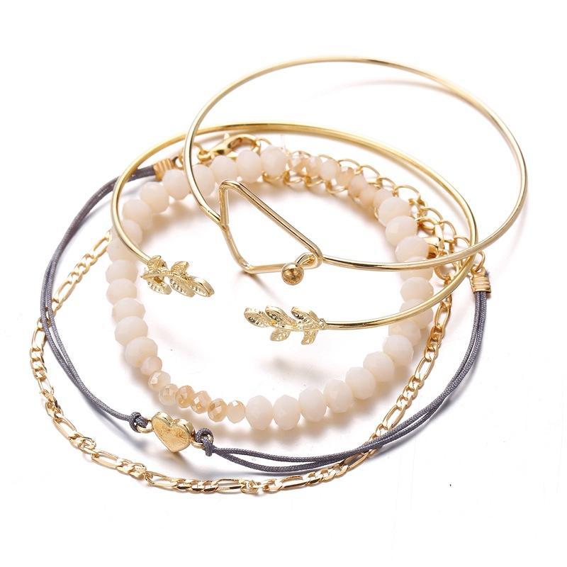 5 Piece Geo Set Goldtone Bracelet in Goldtone ITALY Design