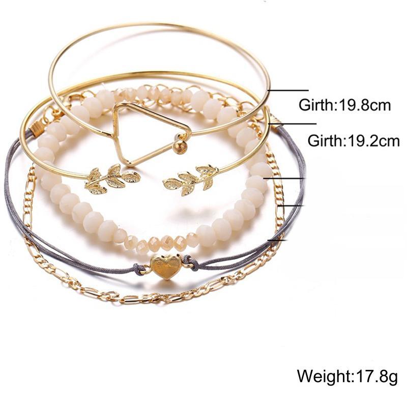 5 Piece Geo Set Goldtone Bracelet in Goldtone ITALY Design