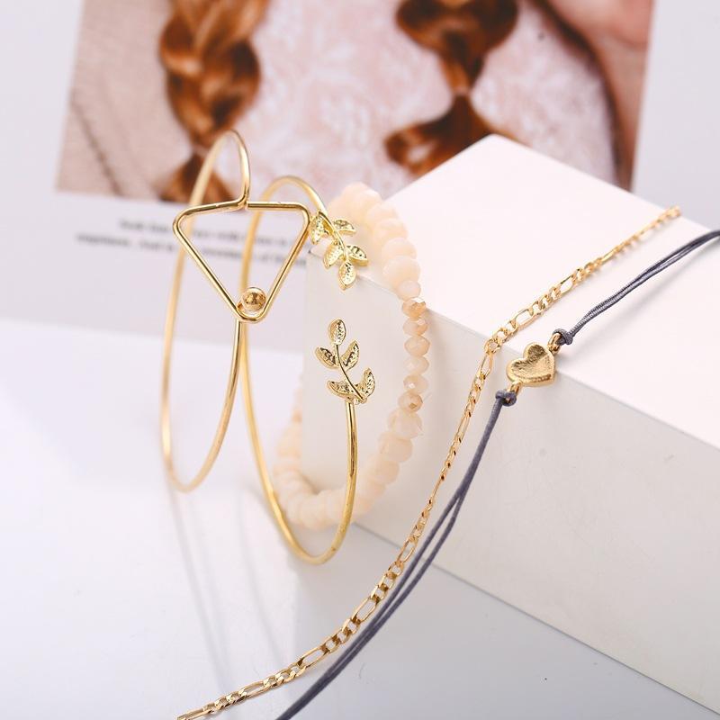 5 Piece Geo Set Goldtone Bracelet in Goldtone ITALY Design