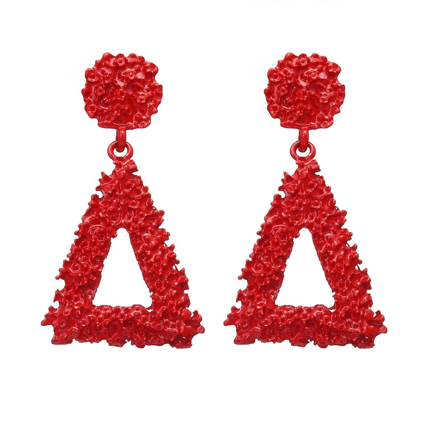 Red Resin Drop Earring Goldtone Earring in Goldtone ITALY Design