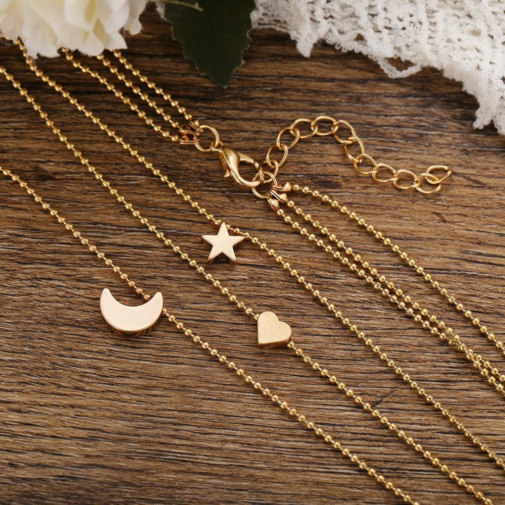 3 Piece Celestial Drop Necklace Goldtone Necklace in Goldtone ITALY Design