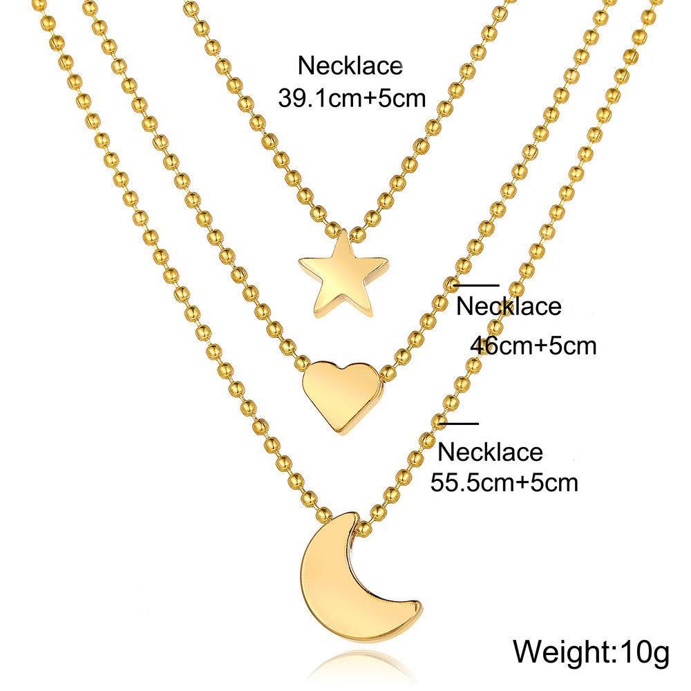 3 Piece Celestial Drop Necklace Goldtone Necklace in Goldtone ITALY Design