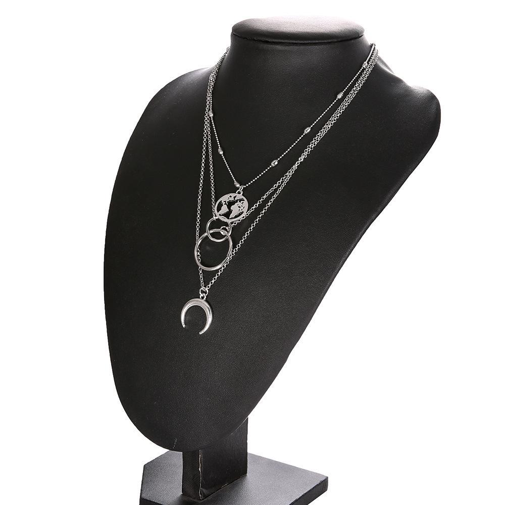 3 Piecce Globe Necklace Goldtone Necklace in Goldtone ITALY Design