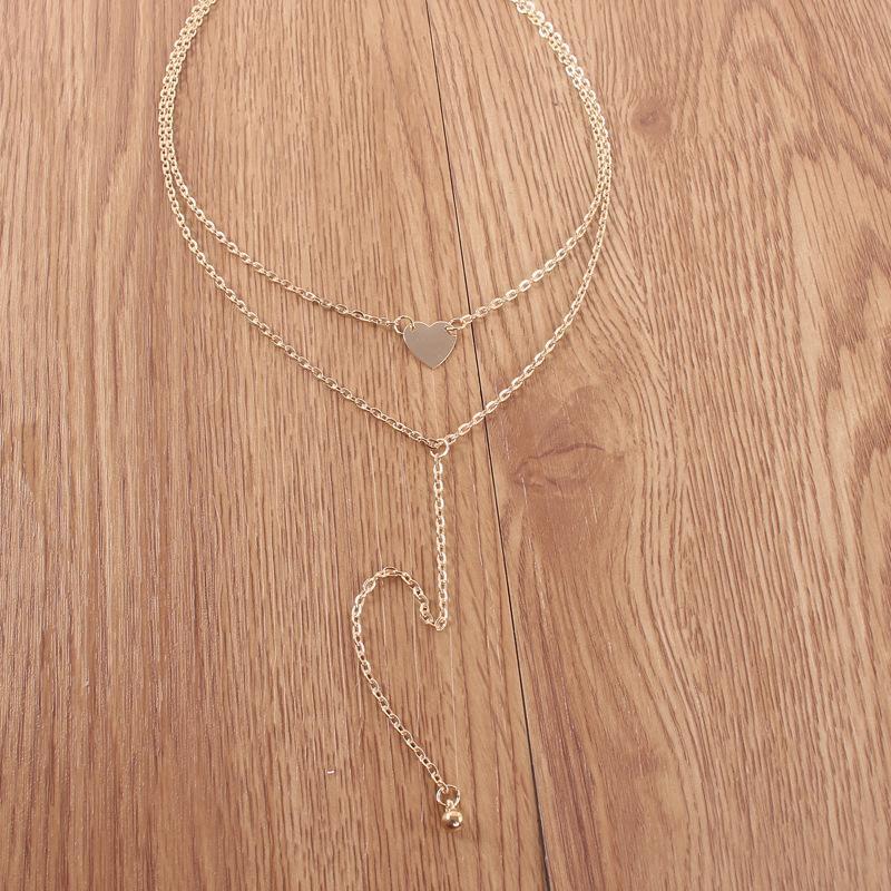 2 Piece Heart Necklace Goldtone Necklace ITALY Design