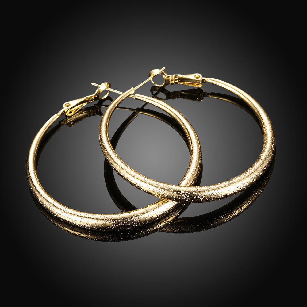 1.6" Round Hoop Earring in Goldtone