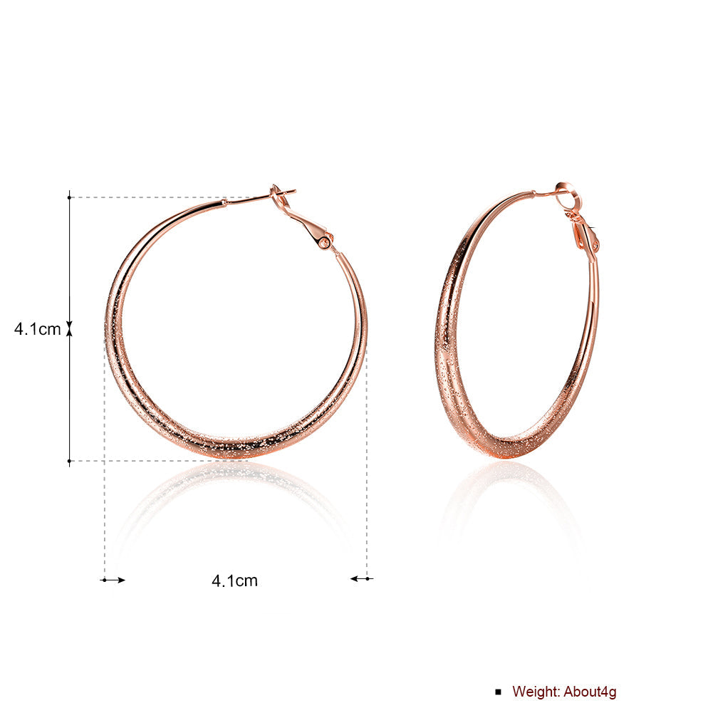 1.6" Round Hoop Earring in Rosegoldtone