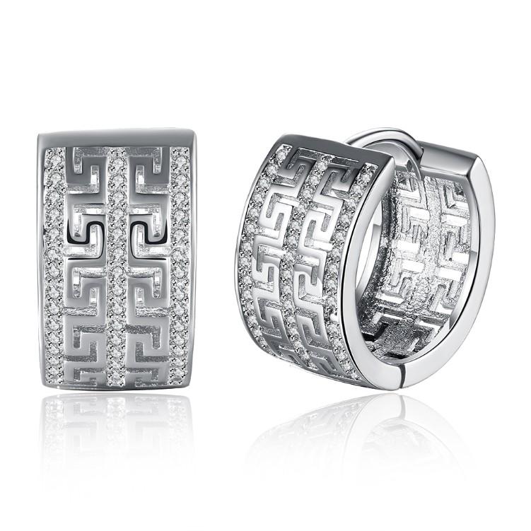 Thick Swarovski Crystal Micro-Pav'e Huggie Hoop Earrings Set in Goldtone - Riakoob Jewelry www.goldennycjewelry.com fashion jewelry for women