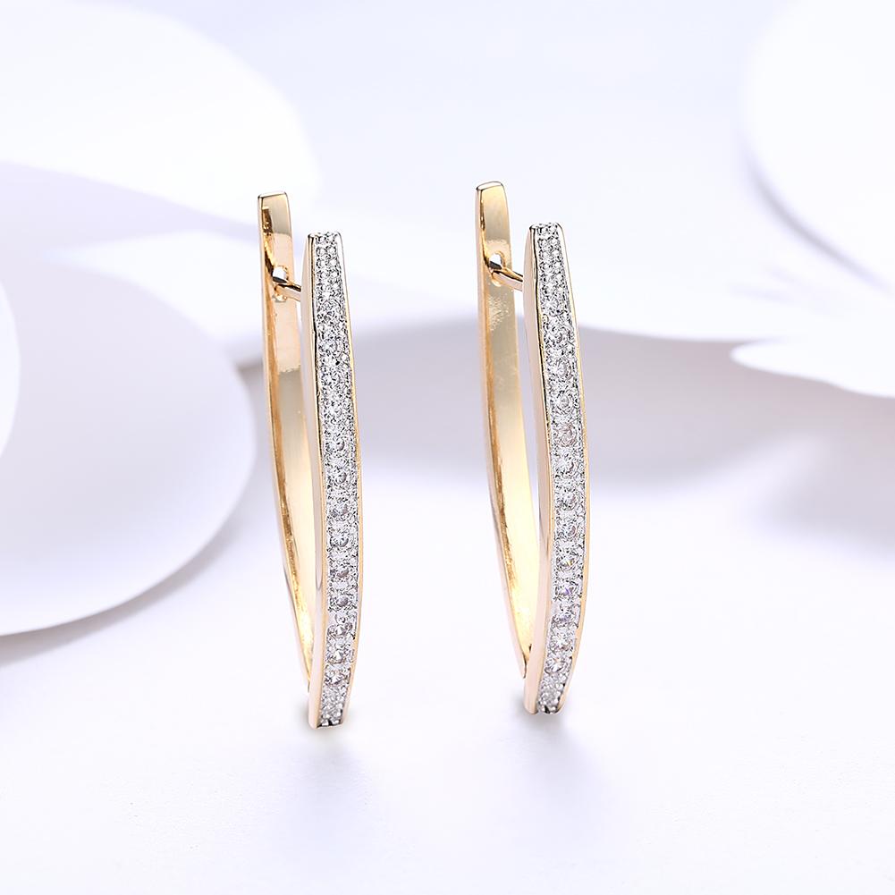 10Ct Tennis Bracelet + Halo Earring+ Necklace With Crystals - 5 Piece Set with Luxe Box - Goldtone ITALY Design