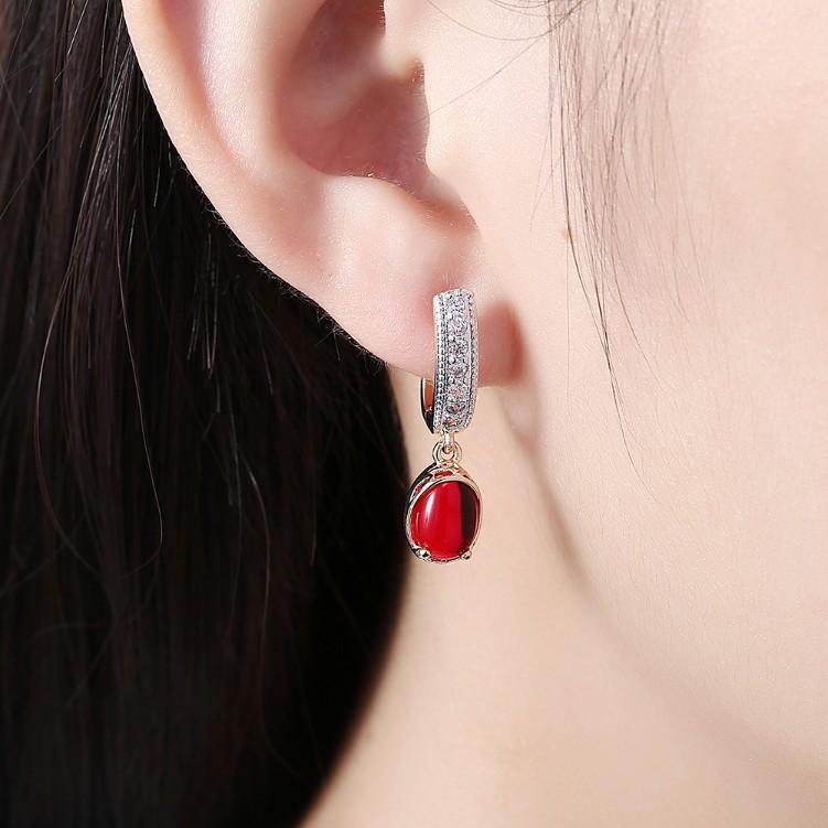 Created Micro-Pav'e Leverback Earrings Set in Silvertone - Riakoob Jewelry www.goldennycjewelry.com fashion jewelry for women